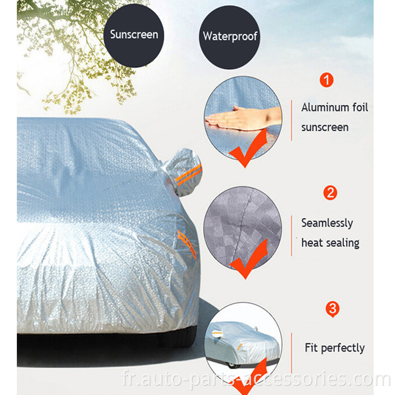 Van de stationnement extérieur occasionnel léger de grande taille de protection UV lavable en poly couverture de voiture UV lavable